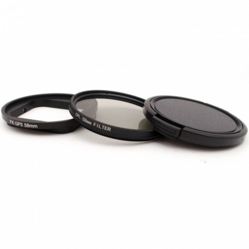 Black Filter 58mm για GoPro Hero 5 Black/ Hero 6 CPL LEns Filter Kit OEM