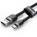 Καλώδιο φόρτισης/δεδομένων BASEUS Cafule (CATKLF-BG1) USB Type A σε USB Type-C (1m) - Black / Grey