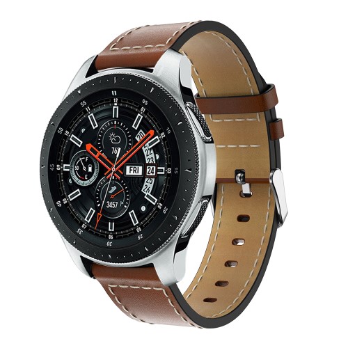 Λουράκι Leather Galaxy Watch 46mm/ Watch3 45mm /Huawei Gt GT2 46mm - Brown