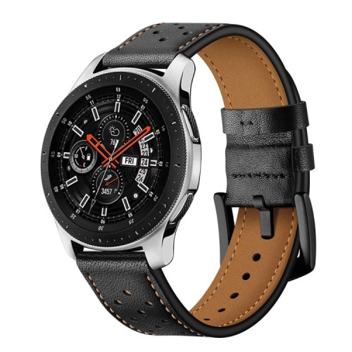 Λουράκι Leather  Samsung Galaxy Watch Active 20mm (Black) - OEM