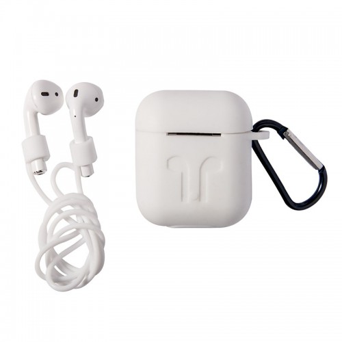 Soft Silicone Θήκη Φόρτισης / Προστασίας για Apple AirPods with buckle/strap