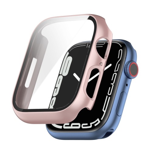 2 in 1 Θήκη Προστασίας + Tempered Glass Apple Watch Series 8 / 7 (45mm) - Rose Gold