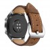 Δερμάτινο λουράκι με καφέ διακοσμητικές ραφές για το Samsung  Watch 3 45mm / Huawei GT /  GT2 (46mm) / GT2 PRO /  Amazfit GTR 47 / Stratos - Brown