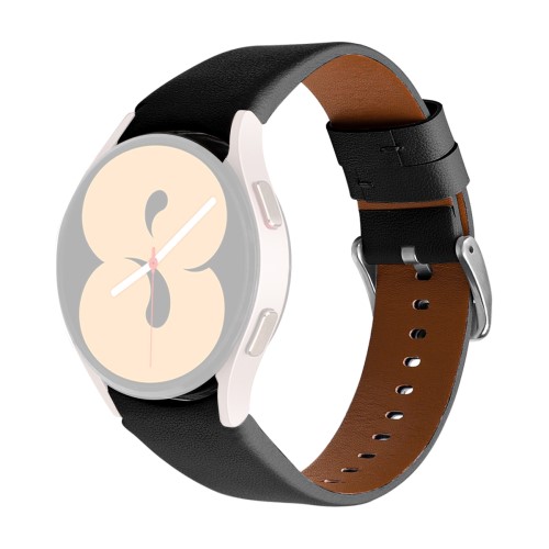 Λουράκι Leather Γνήσιο Δέρμα Samsung Galaxy Watch 4/Watch 5 - Black
