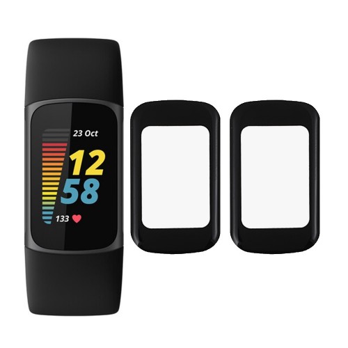 Full Flexi Glass Fitbit Charge 5 - Black (2 Τεμάχια)