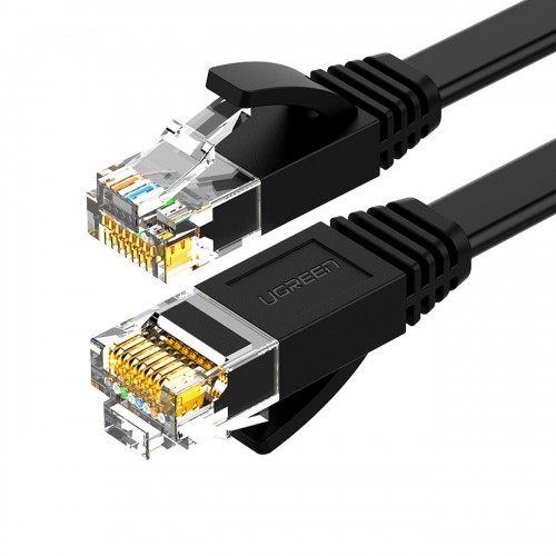 Ugreen Καλώδιο Flat Ethernet UTP Cat 6 (15m) - Black NW102