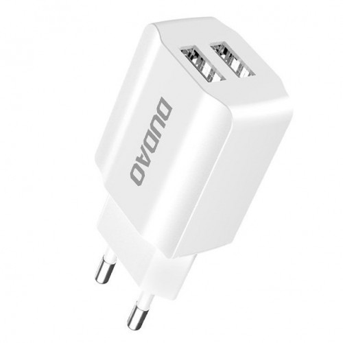 Dudao Φορτιστής Τοίχου με 2 Θύρες USB Type A Quick Charge 3 - White A2EU