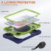 360 X-Armor Baby  Θήκη με Kickstand και Ιμάντα Μεταφοράς Samsung Galaxy Tab A7 Lite 8.7 T220 / T225 - Navy Blue / Lime