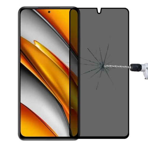 Anti-Spy Privacy Full Tempered Glass Xiaomi Poco F3 / Mi 11i - Black