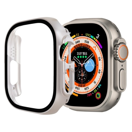 2 in 1 Θήκη Προστασίας + Tempered Glass Apple Watch Ultra (49mm) - Beige