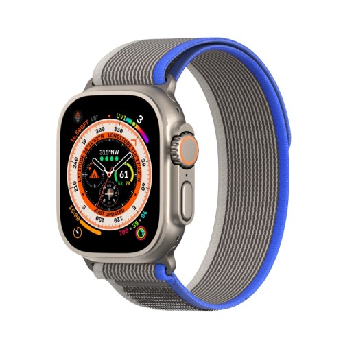 DUX DUCIS YJ Series Nylon Velcro Λουράκι Apple Watch 42mm / 44mm / 45mm - Blue (6934913026984)