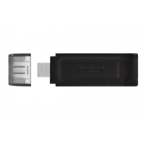 Kingston DataTraveler 70 Pendrive 64GB USB 3.2 με σύνδεση USB Type C - Black