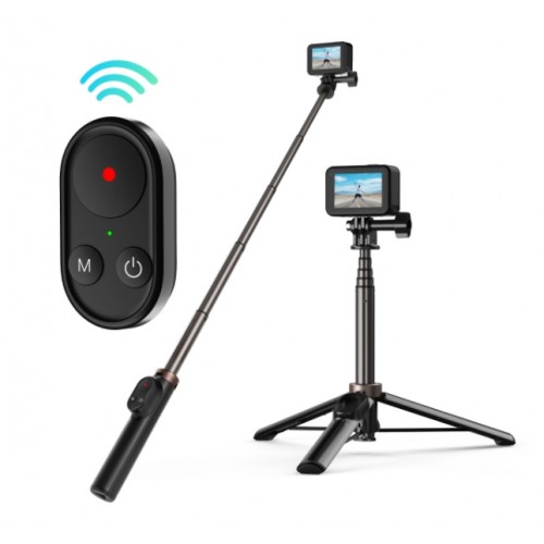 Telesin Selfie Stick με Bluetooth Remote Control για Action Cameras (TE-RCSS-001) - Black