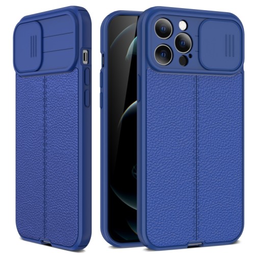 Camshield Carbon Leather Back Cover iPhone 14 - Blue!!!!!
