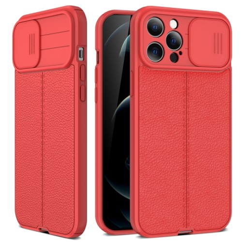 Camshield Carbon Leather Back Cover iPhone 14 Plus - Red