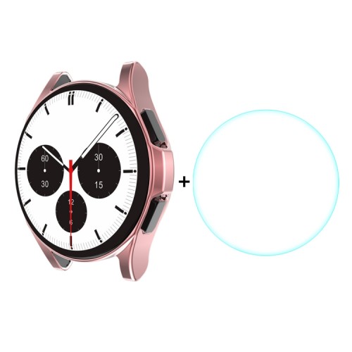 2 in 1 Προστατευτική Θήκη + Tempered Glass Samsung Galaxy Watch 4 Classic 42mm - Pink
