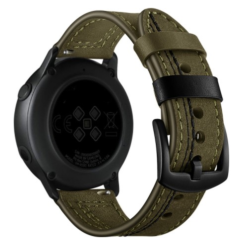 Λουράκι Leather black line Samsung Watch3 45mm /Huawei GT / GT2 / Amazfit gtr47 /gtr 2 OEM  - Green,,,