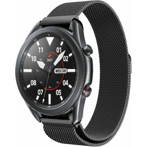 Milanese Stainless Steel Huawei Watch GT2/ Amazfit GTR 47 - Black